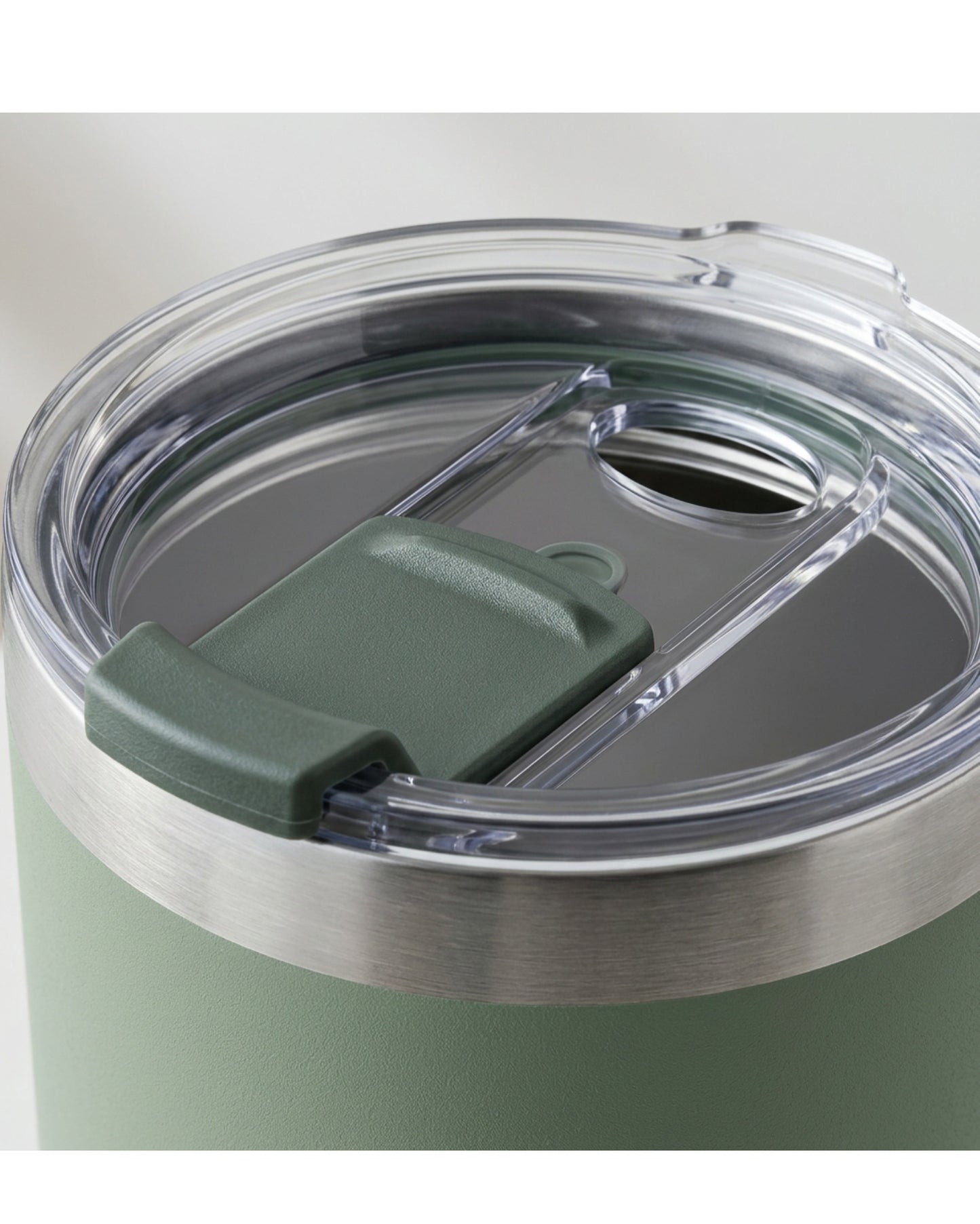 Tevnx Vacuum Insulated Travel Tumbler 16 fl oz Sage Sliding Sip Lid - Detail view