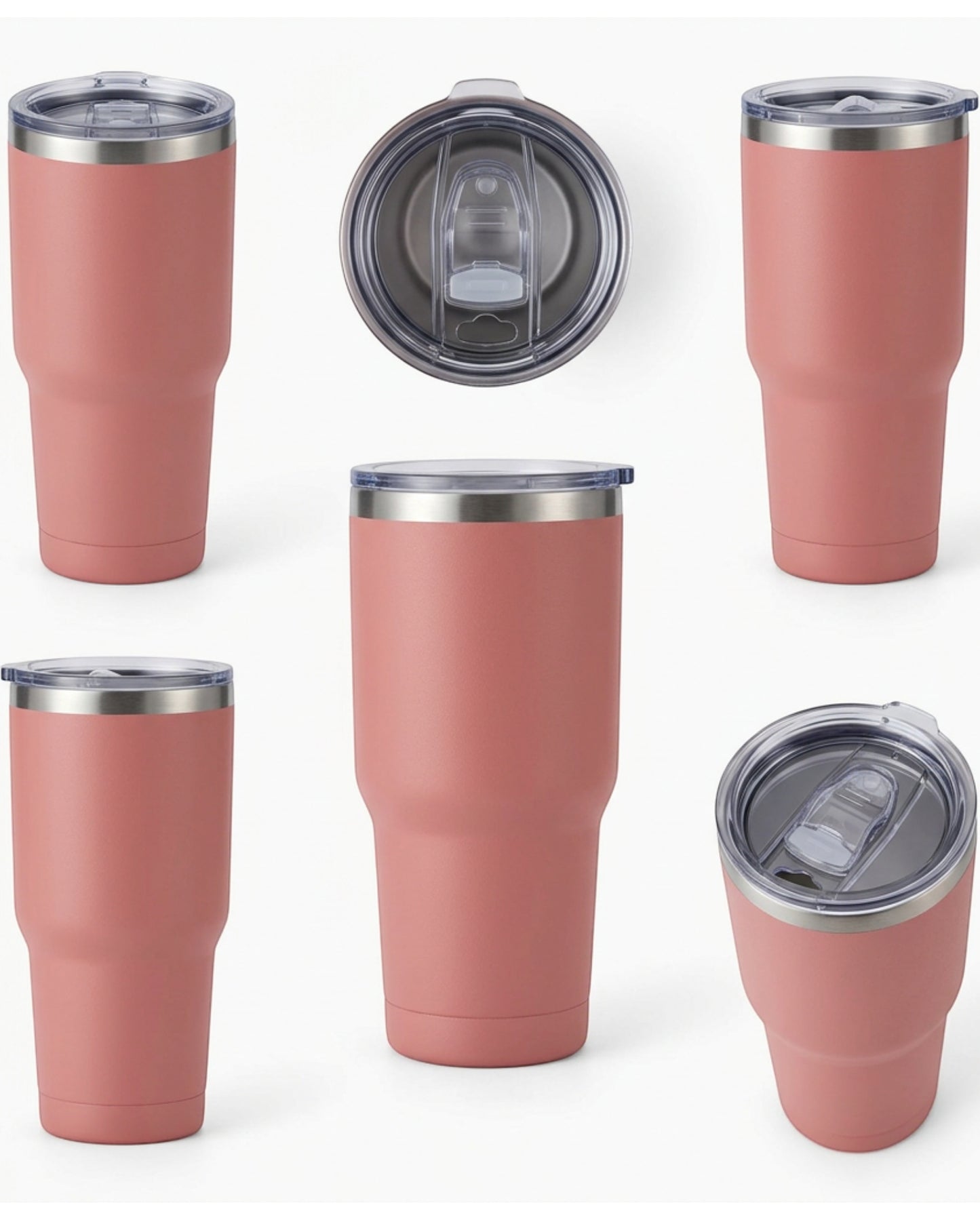 Tevnx Narrow Car Cup Tumbler Clay 22 oz Slider Lid