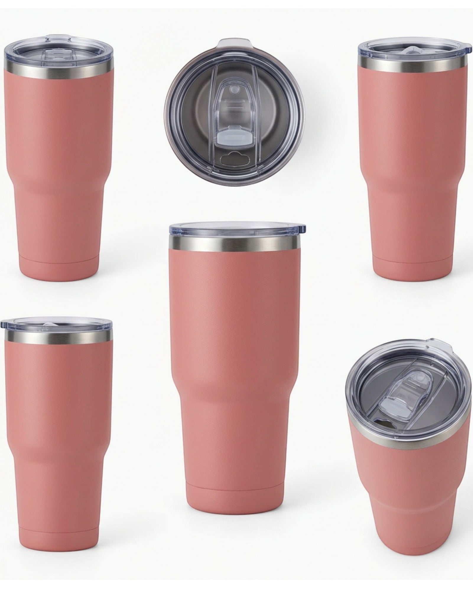 Tevnx Narrow Car Cup Tumbler Clay 22 oz Slider Lid