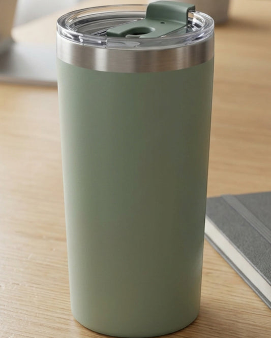 Tevnx Vacuum Insulated Travel Tumbler 16 fl oz Sage Sliding Sip Lid - Lifestyle view